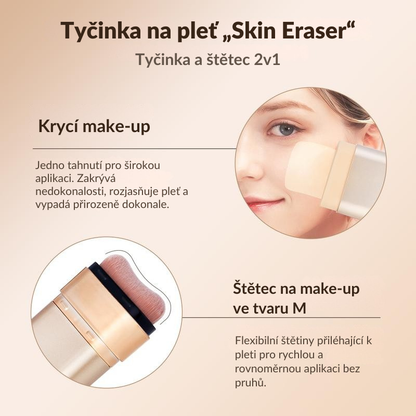 Oboustranná make-up tyčinka s vestavěnými štětci