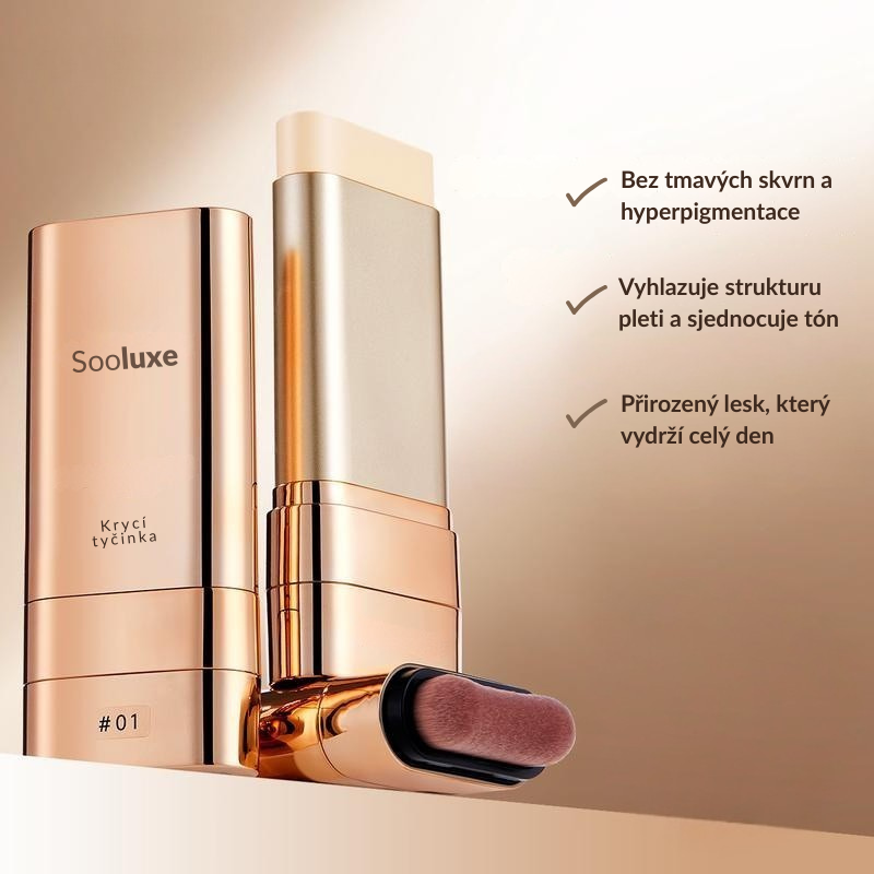 Oboustranná make-up tyčinka s vestavěnými štětci